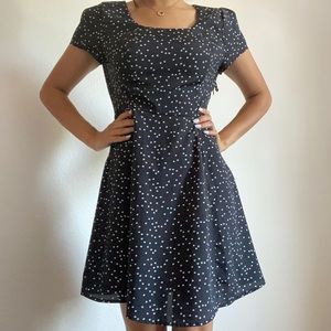 Black dress with star pattern